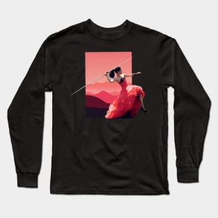 Lucy Liu in the Pink Long Sleeve T-Shirt